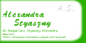 alexandra styaszny business card